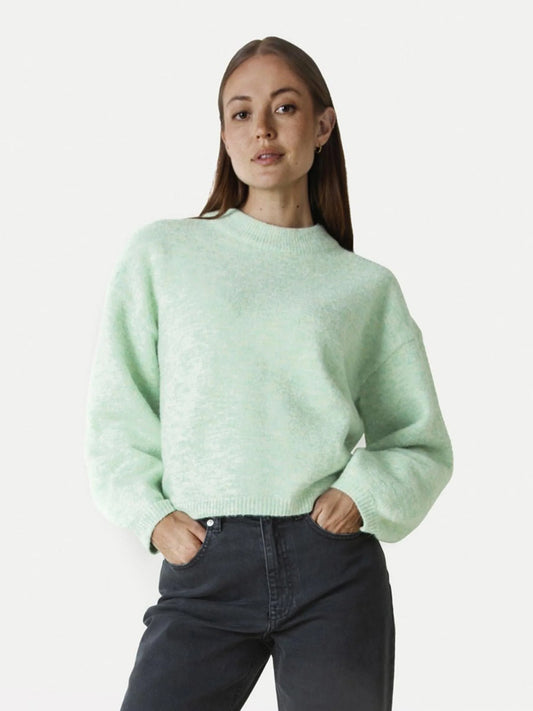 Serena | Wool-Blend Green Sweater